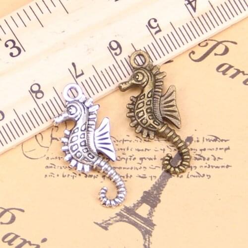 16pcs Charms hippocampus seahorse 29x12mm Antique Pendants,Vintage Tibetan Silver Jewelry,DIY for bracelet necklace