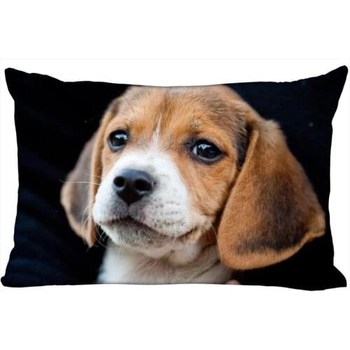 Beagle Dog Pillowcase 45x35cm(One Side)Rectangle Zipper Pillow Case Print Throw Wedding Decorative Pillowcase Cover 1215