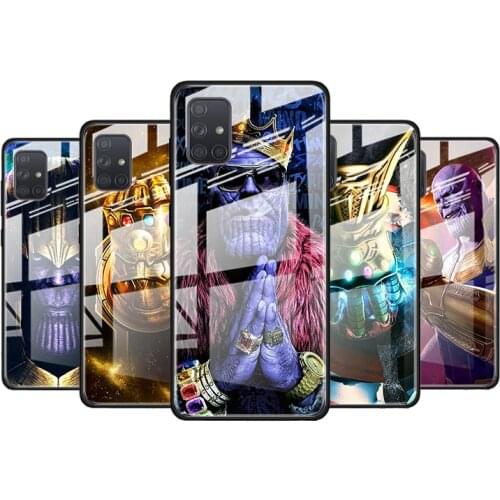 Thanos marvel hero for Samsung Galaxy S21 Ultra A71 A51 4G 5G A91 A81 A41 A31 A21 A11 A01 Tempered Glass Phone Case