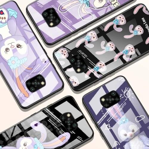 Stellalou rabbit for Xiaomi POCO X3 NFC F3 M2 X2 F2 Redmi K30 Redmi Note 9 Pro Luxury Tempered Glass Phone Case