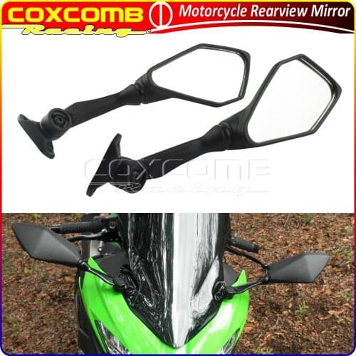 For Kawasaki Ninja 300R / EX300 ABS ZX6R 636 2013 2014 2015 Motorcycle Black Rearview Mirrors Left/Right Side Mirror