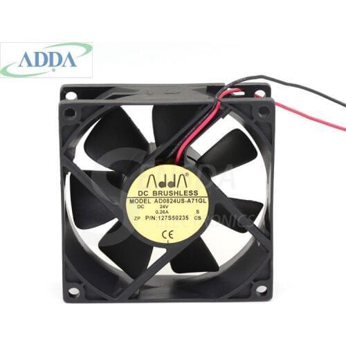 FOR ADDA AD0824US-A71GL 8CM 8025 80mm DC 24V 0.26A computer cpu case power supply cooling fans