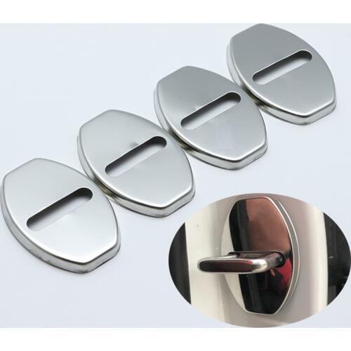 For Audi A1 A3 A4 A5 A6 A7 A8 Q2 Q3 car-styling Stainless Steel Door Lock Buckle Protective Cover High quality
