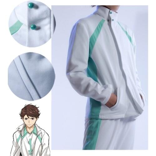 Haikyuu No.1 Oikawa Tooru Cosplay Jacket Pants Aobajohsai High Uniform No.4 Hajime Iwaizumi Sportswear Costume Halloween Wear