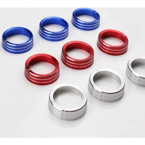 Car Air Conditioning Switch Buttons Cover AC Knob Cover Ring for KIA K3 2015-2018