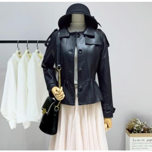 Genuine Leather Jacket Women Natural Sheepskin Coats Motorcycle Short Biker Jacket Female Spring Autumn Real Leather Jackets