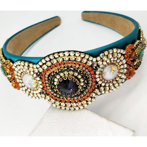 Fashion Crystal Soft Headband For Women Bead Rhinestone Hairband Girls Headband Hair Accessories Simple Headpiece