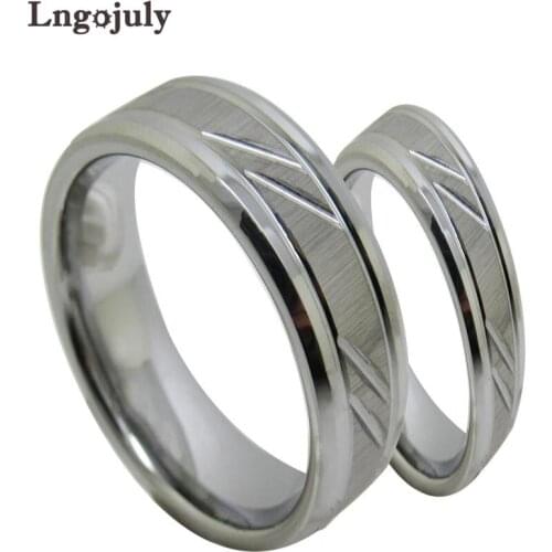 Fashion Couple Ring Tungsten Carbide Ring Wedding Ring Lovers Jewelry Engagement Wedding Party Tungsten Ring For Men Women Gifts