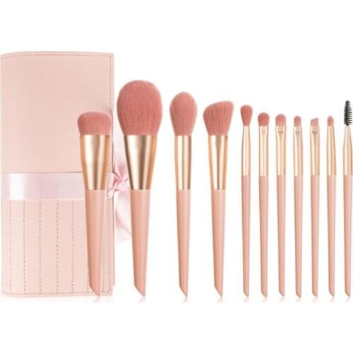 11Pcs/lot Makeup Brushes Set Synthetic Hair Professional Make Up Brush For Eyeshadow Foundation Powder Eyeliner Eyelash
