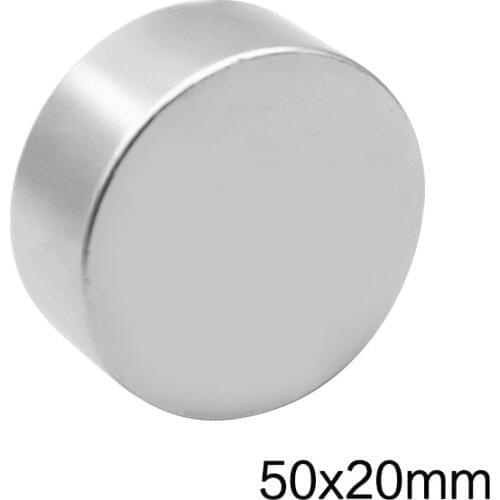 1pcs 50x20mm N35 Neodymium magnet disc 50x20 mm NdFeB Dia Strong Big Magnetic Magnets For Craft 50*20 mm
