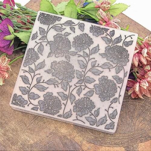 NEW Easter The rose garden Embossing folders Plastic For Scrapbooking DIY Template Fondant Cake Photo Album Card Making
