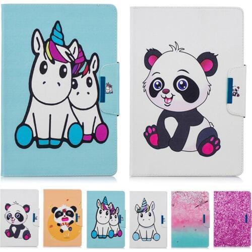 New Slim Tablet Case For Huawei MediaPad M5 Panda Unicorn Smart Stand Coer For For Huawei MediaPad M5 10.8 Case CMR-AL09 CMR-W09