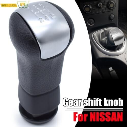 5 Speed Chromed Manual Gear Shift Knob For NISSAN QASHQAI NJ10 +2 X-Trail 2006 2007 2008-2013 Car-styling Shifter Lever Handball