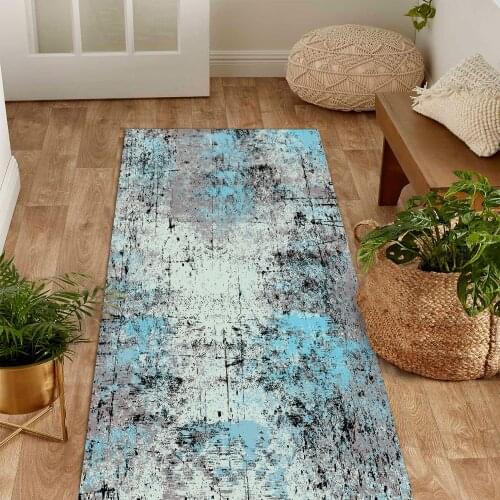 Blue grey white color paint patterned carpet modern carpet living room carpet free shipping soft textured carpet