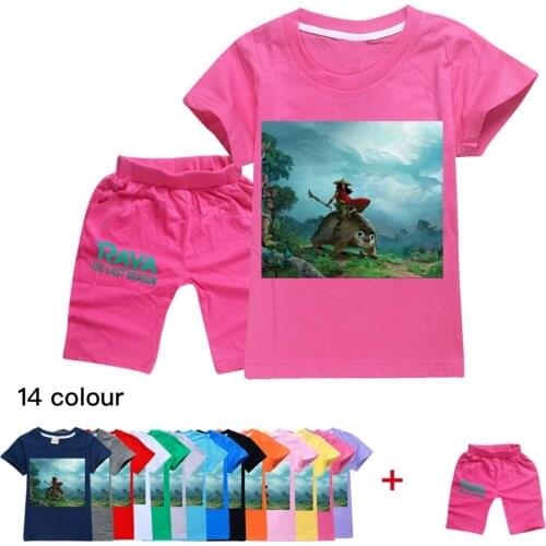 Comfortable T shirt and Pants girls clothes and boys clothes of summer Raya and The Last Dragon kids for childrens 1040