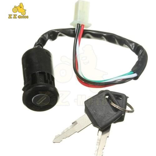 Universal Motorcycle Motorbike Ignition Switch Key with Wire for Honda/Quad for Suzuki Scooter ATV Moto Accessories