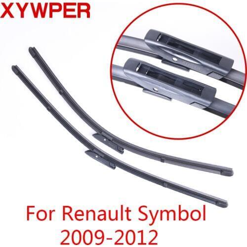 XYWPER Wiper Blades for Renault Symbol 2009 2010 2011 2012 Car Accessories Soft Rubber car Windscreen Wipers