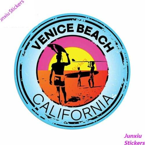 Funny Car Stickers Venice Beach California Decal Swim Boat Kayak Water Surf Travel Bumper Laptop Suv Accessories KK13*13cm