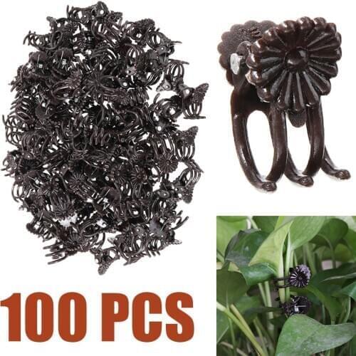 100pcs Plastic Plant Support Vine Grafting Clips Mini Orchid Stalks Fixed Upright Grafting Clips Tools Garden Tools 1.5x2cm