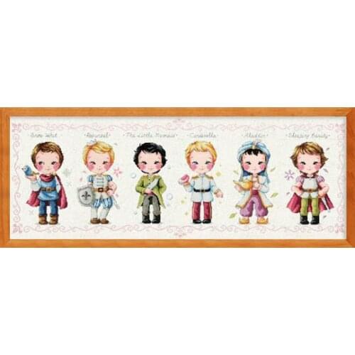 Gold Collection Counted Cross Stitch Kit Prince Collection Snow White Rapunzel Mermaid Cinderella Sleeping Beauty SO