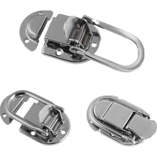 1Pcs High Quality Aviation Aluminum Latch Lock For Wooden Box Case Suitcase Toolbox Hardware Hang Buckle Padlock Box Lock Buckle