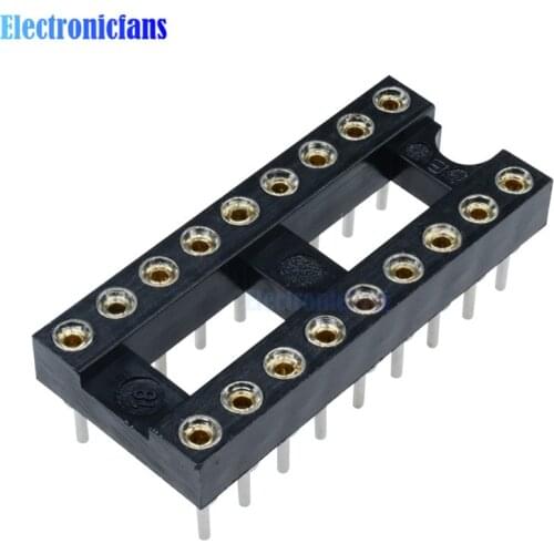 10PCS 18Pin DIP SIP Round IC Sockets Adaptor Solder Type Gold Plated Machined