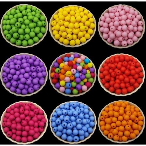 100PCS 8mm Acrylic Loose DIY Beads For Jewelry Findings Jewelry making Acrylic Solid color frosted beads Colours Fashion