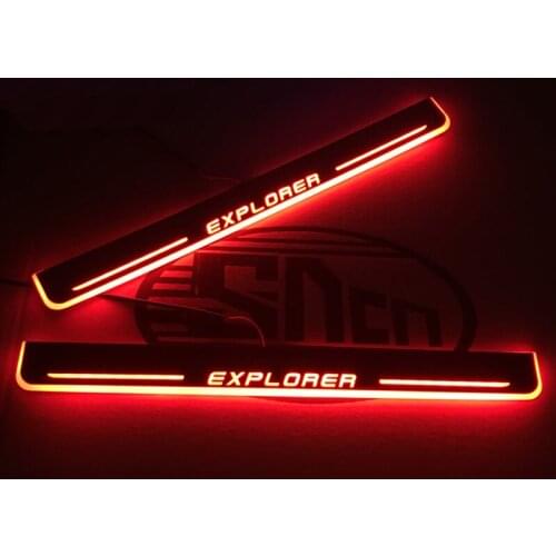 12V Welcome Pedal Lights For Ford Explorer 20112012 2013 2014 Pedal car Door Sill Pathway Lamps led thresholds scuff plates auto