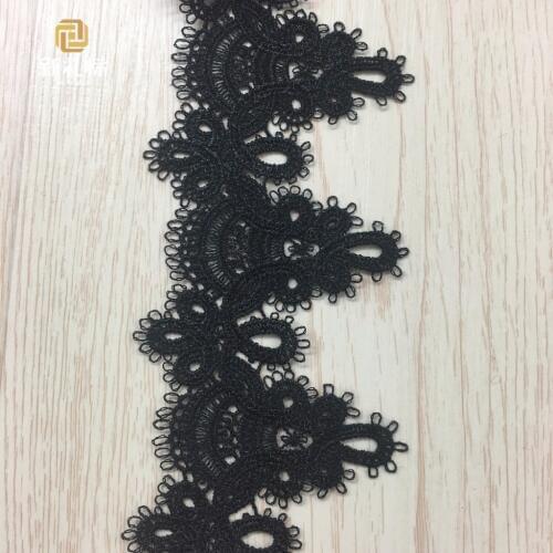 15Yards 70mm Wide DIY White Lace Trim Embellishment Braid Guipure Ribbon Fabric Sewing Craft Home Decoration Cinta Bordada