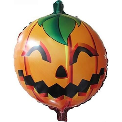 1pcs18 Inch Aluminum Foil Pumpkin Head Helium Balloons Halloween Decoration Holiday Party Decoration Balloons Wholesale