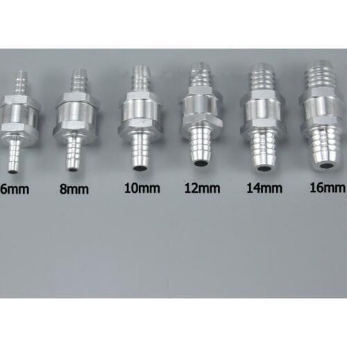 1Pc 6/8/10/12/14/16mm Aluminium Alloy Fuel Non Return Check Valve One Way Fit Carburettor free shipping