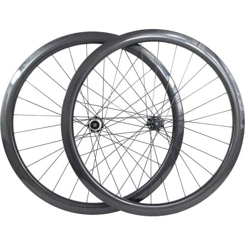 700c 38mm clincher tubeless road disc carbon wheelset center lock U shape straight pull wheels front 9mm 12mm 15mm rear 142mm