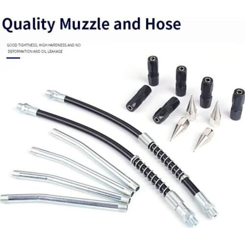 Grease Gun Accessories Butter Gun Parts Butter Gun Head Nozzle Oil Gun Components Explosion-proof Butter Sharp Flat Mouth