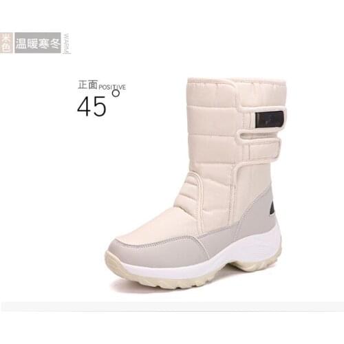 Womens shoes Snow boots winter with Plush waterproof Comfortable Thick non slip warm cotton boots high barrel shoelj