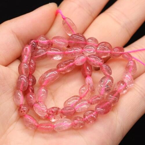 2021 Natural Stone Bead Strawberry Crystal Loose Beads for Jewelry Accessories Making Exquisite Bracelet Necklace Gifts