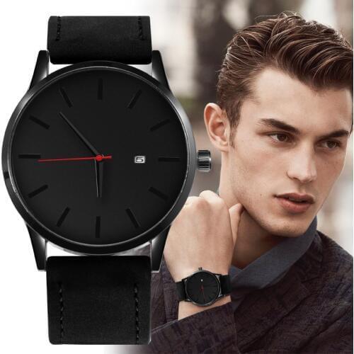 Mens Watch 2020 Fashion Sport Wristwatch Military Mens Quartz Watches Men Leather Complete Calendar Male Clock reloj hombre