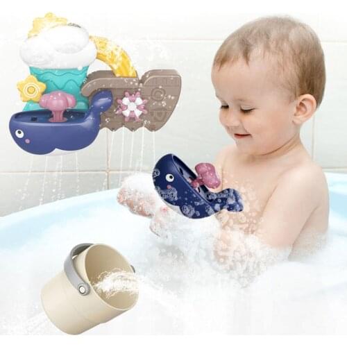 Baby Bath Toys Water Spray Toy Game Whale Cloud Model Toddlers Swimming Bathroom Bathing Summer Water Toys For Kids