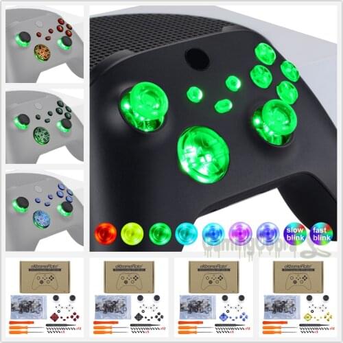 EXtremeRate Multi-Colors Luminated Dpad Thumbsticks Start Back Sync ABXY Buttons DTF LED Kit for Xbox Series X / S Controller