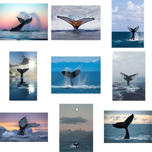 Paintings for Interior Fashion Wall Posters Whale Tail Seascape Canvas Prints Modern Home Decor Frameless Picture On Wall Loft