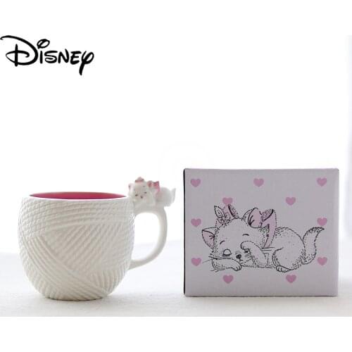 Disney Girl Heart Mary Cat Ceramic Cup Mug Large Capacity Water Cup Personality Cartoon Cute Milk Cup Japanese Creative