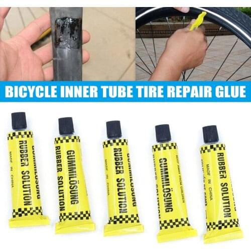 5 Pcs Bicycle Bike Tire Tyre Tube Patching Glue Rubber Cement Adhesive Repair Tool EL