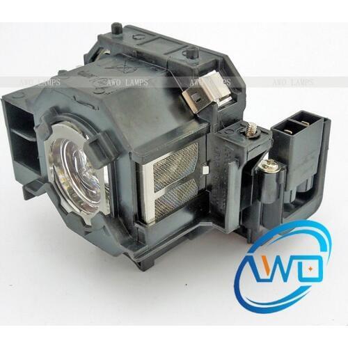 AWO EMP-S5 EMP-S52 EMP-X5 EMP-X52 EMP-S6 EMP-X6 EMP-260 EB-S6 H283 H284A Projector Bulb Lamp with Housing for EPSON