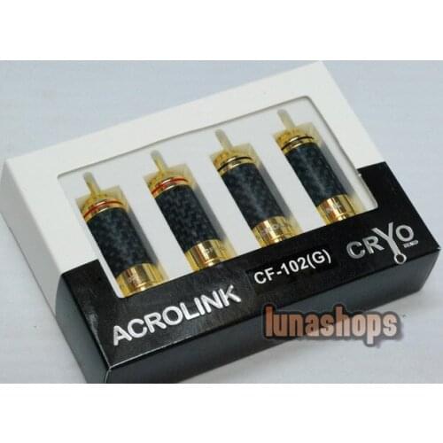 LN003315 4pcs ACROLINK CF-102 Top rated Carbon Gold Plated Updated RCA adapter