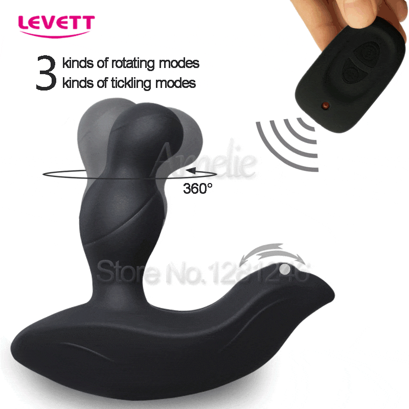 3 Modes Tickling 360°Rotation Remote Control Male Prostate Massager G-Spot Stimulate Vibrator Butt Plugs Anal Sex Toys For Men