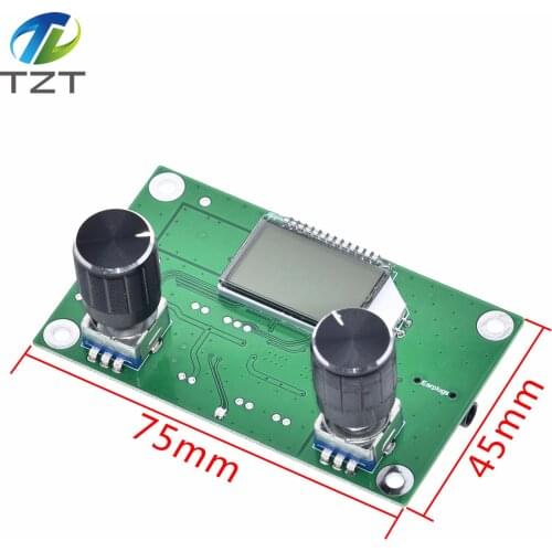 FM Radio Receiver Module Frequency Modulation Stereo Receiving PCB Circuit Board With Silencing LCD Display 3-5V LCD Module