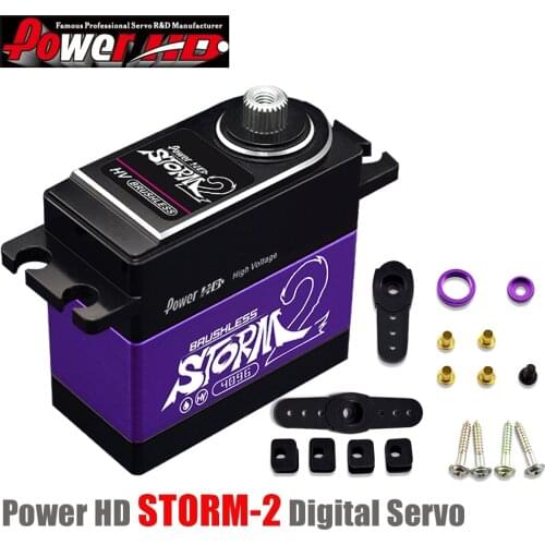 POWER HD STORM-2 6-7.4V 37KG High Torque Metal Gear Digital Servo Compatible With FUTABA & SAVOX For RC Remote Control Car Truck