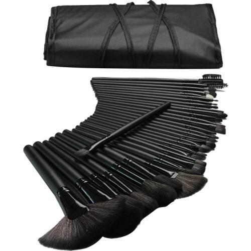 Wholesale Professional 32pcs Makeup Brushes Set PU Leather Case Cosmetic Foundation Eyeshadow Powder Brush 100sets free shipping