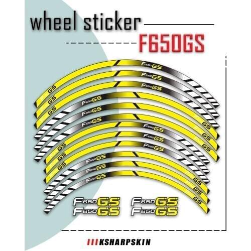 New Sale Motorcycle stickers Front and Rear Wheel Rim Tire Decoration moto stickers and decals For BMW F650GS F650 gs f650