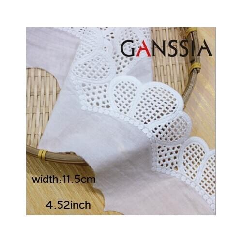 1Yard Width: 11.5cm,2020 new hollow crown retro style Lace natural color lace,cotton crochet lace (SS-1037)