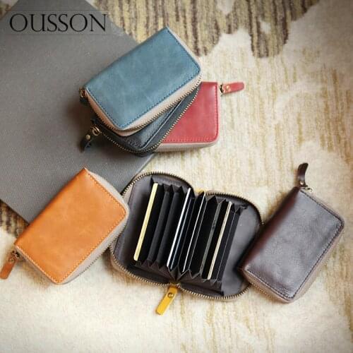 OUSSON New Leather Casual Short Wallet High Quality Clutch Bag Fashion Card Holder Short Purse